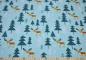 Preview: Dekodruck Winterwald und Elche auf Mint